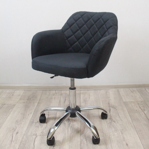 Изображение товара Стул FITBEST, на колесах, для мастеров, черный, велюр, газлифт, высота 61см