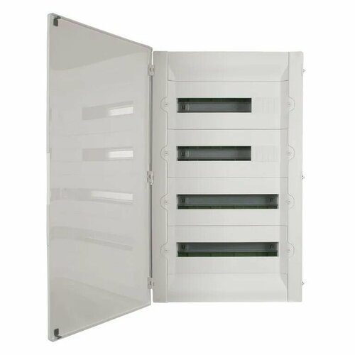 фото Legrand 401769 пластиковый щит practibox встраиваемый 72 мод. (4x18) белая дверь