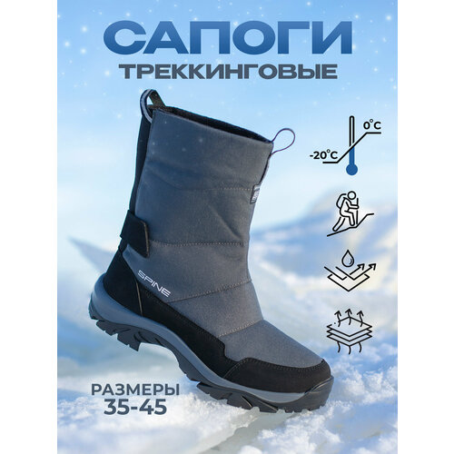 фото Сапоги spine, размер 36, серый