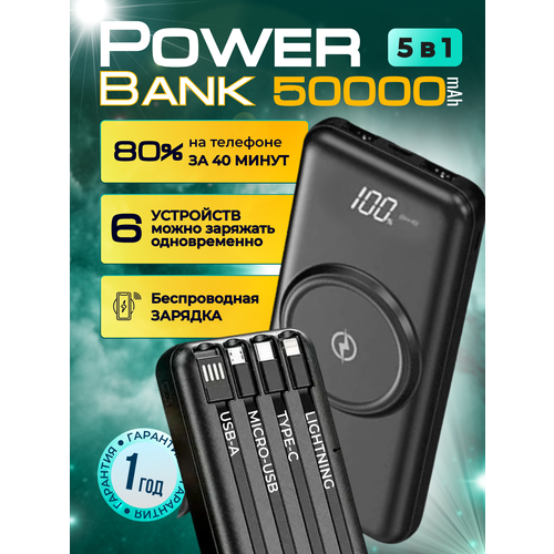 Повербанк 50000 внешний аккумулятор power bank 179900₽
