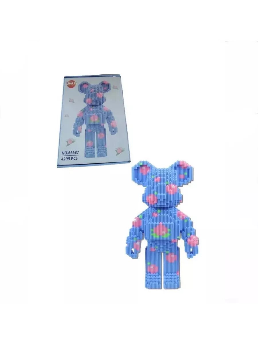 3D Конструктор из миниблоков Мишка BearBrick — фото 1