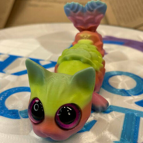 Котюшка подвижный дракончик Чудохвост развивающая игрушка-антистресс цвет Цветущие флоксы 800₽