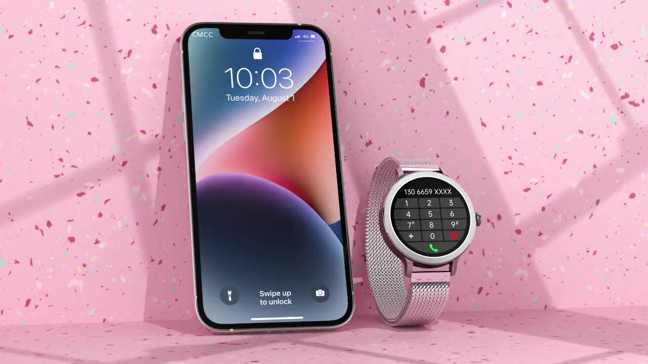 Смарт часы женские круглые smart watch, умные часы наручные с функцией ...