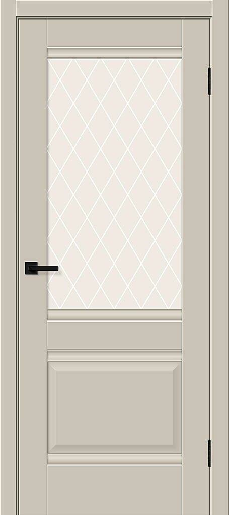 Дверь Прима-3 Cream Silk White Сrystal Браво 200*80