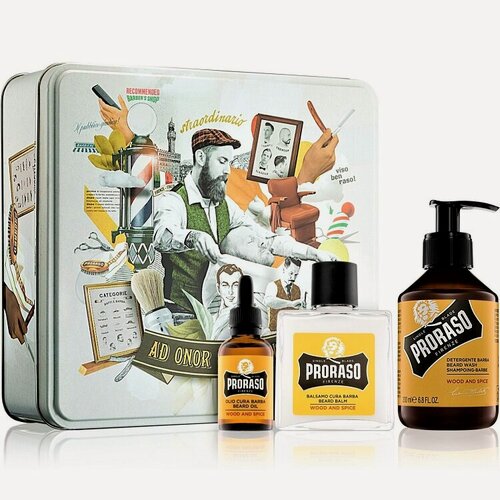 Изображение товара Подарочный Набор для Ухода за Бородой и Усами PRORASO WOOD & SPICE