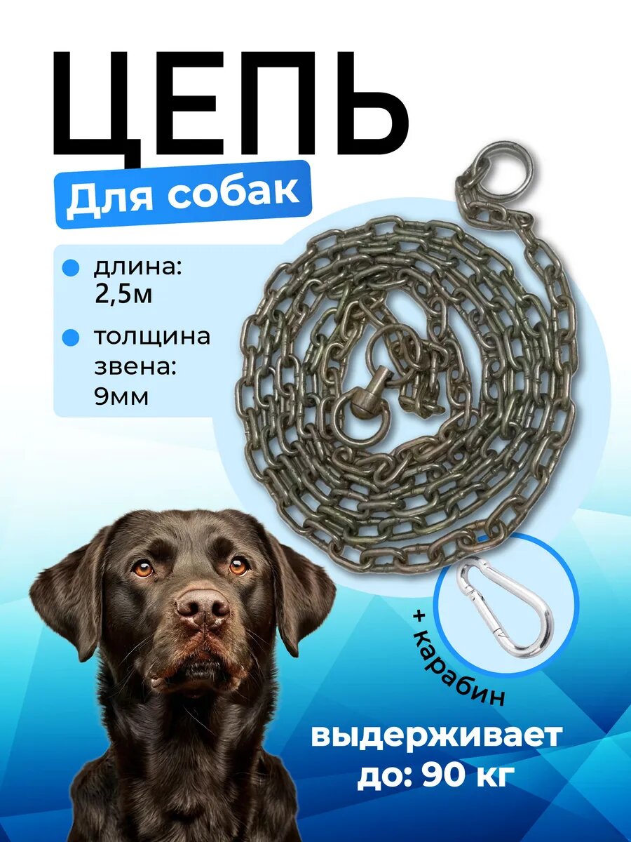 Цепь BestPriceOff для собак до 90 кг углеродистая сталь серая