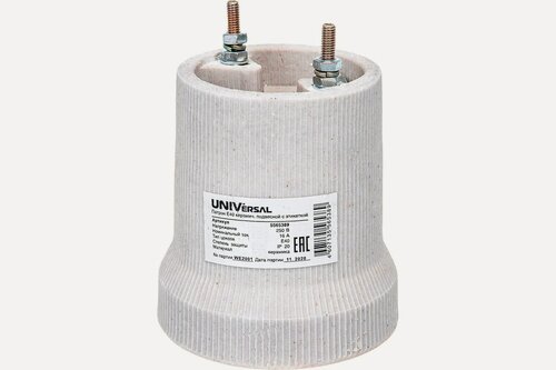 Изображение товара Патрон Е40 керамический подвесной 16 А 250 В с этикеткой UNIVersal 5565389 стандарт