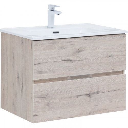 Тумба под раковину Aquanet Алвита new 70 цв. дуб веллингтон белый (303910)