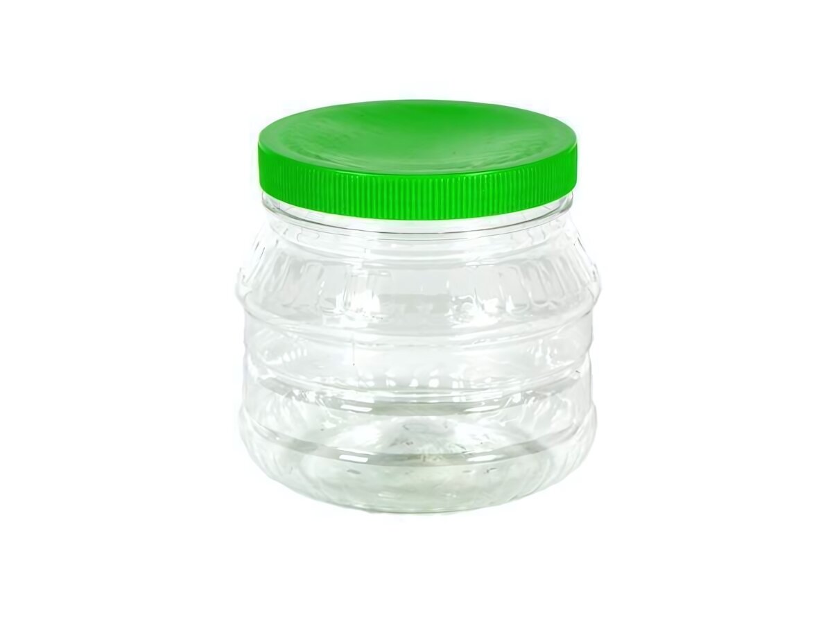 Банка 1л ПЭТ с завинчивающейся крышкой безопасная пластик для хранения продуктов