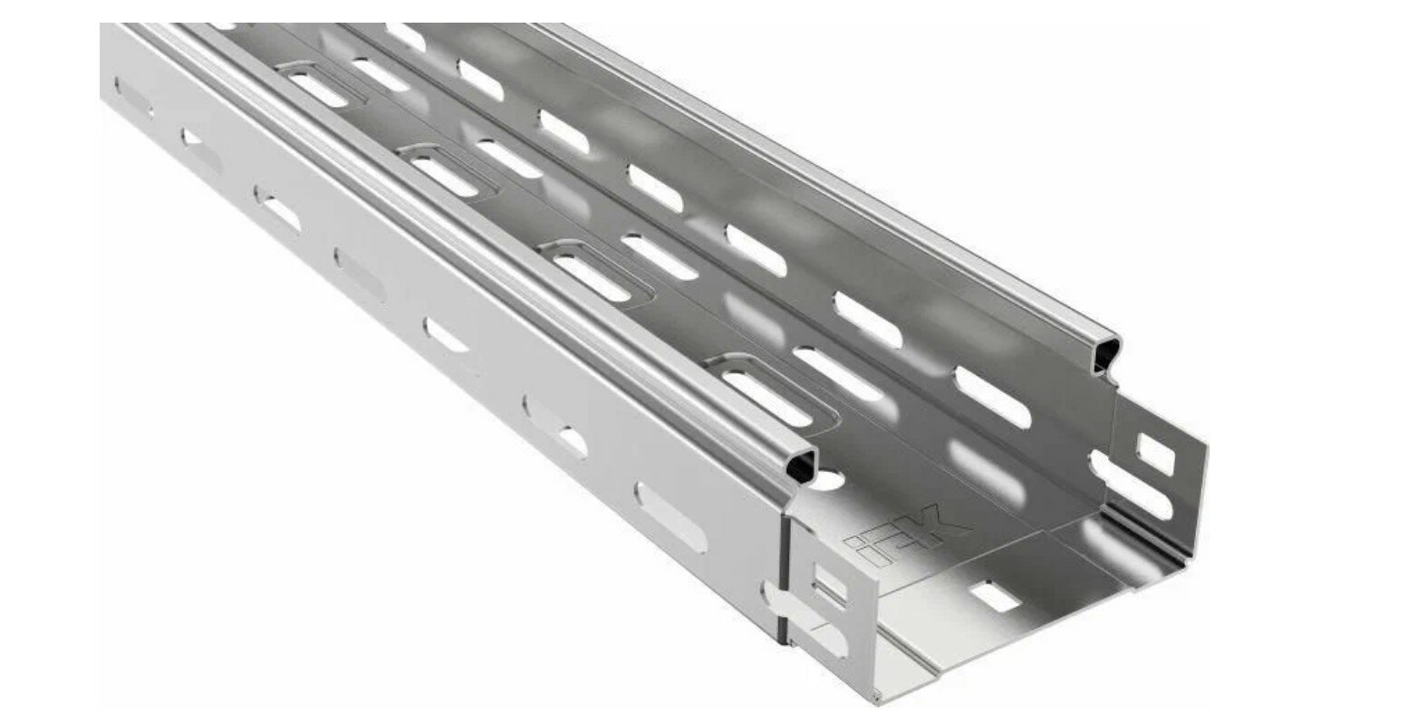 Лоток листовой перфорированный 100х50 L3000 сталь 0.5мм IEK CLP10-050-100-055-3