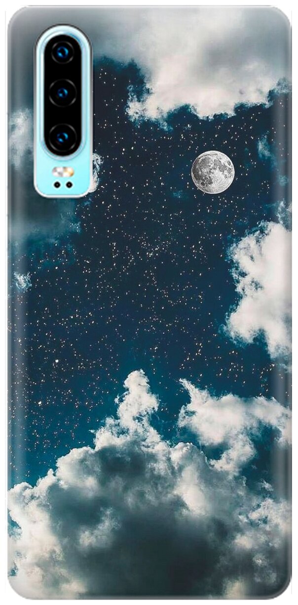 RE: PA Накладка Transparent для Huawei P30 с принтом "Лунное небо"