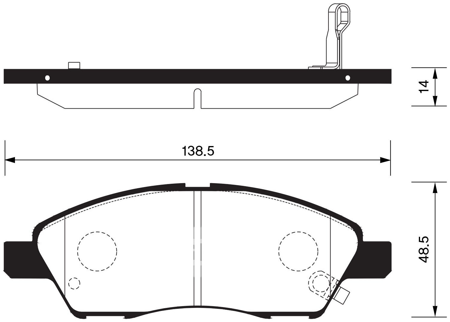 Дисковые тормозные колодки передние SANGSIN BRAKE SP2084 (4 шт.)