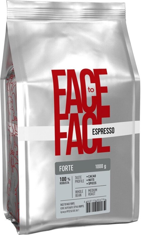 Кофе в зернах Face to Face Forte, робуста средней обжарки, 1кг - фотография № 6
