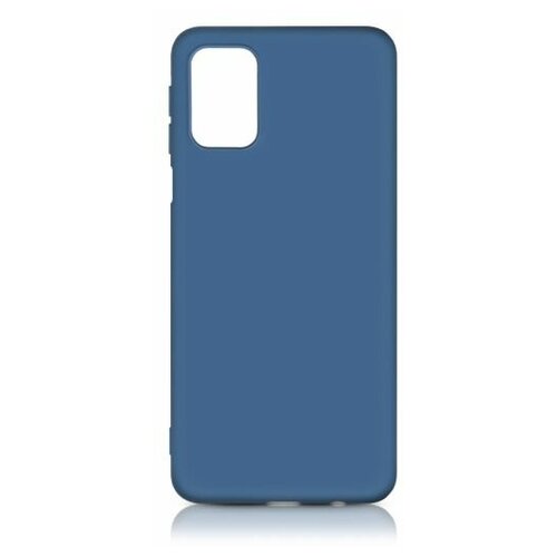 Силиконовый чехол с микрофиброй DF для Samsung Galaxy A72 (SM-A725) Синий