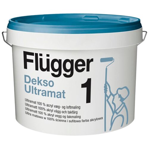 FLUGGER Dekso Ultramat 1 краска акриловая экстра прочная, матовая База 1 (2,8л)