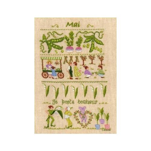 Le Bonheur des Dames Набор для вышивания:MAI (Май),1154, 28 х 18 см