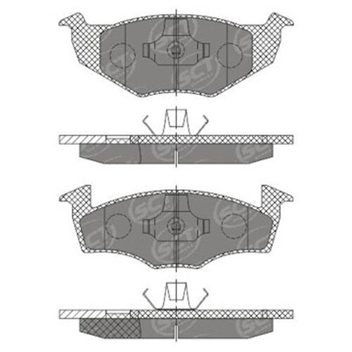 SCT SP227, тормозные колодки, дисковые, передние