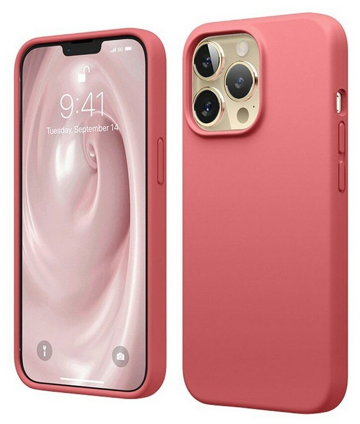 Силиконовая накладка без логотипа (Silicone Case) для Apple iPhone 13 (6.1) светло-розовый
