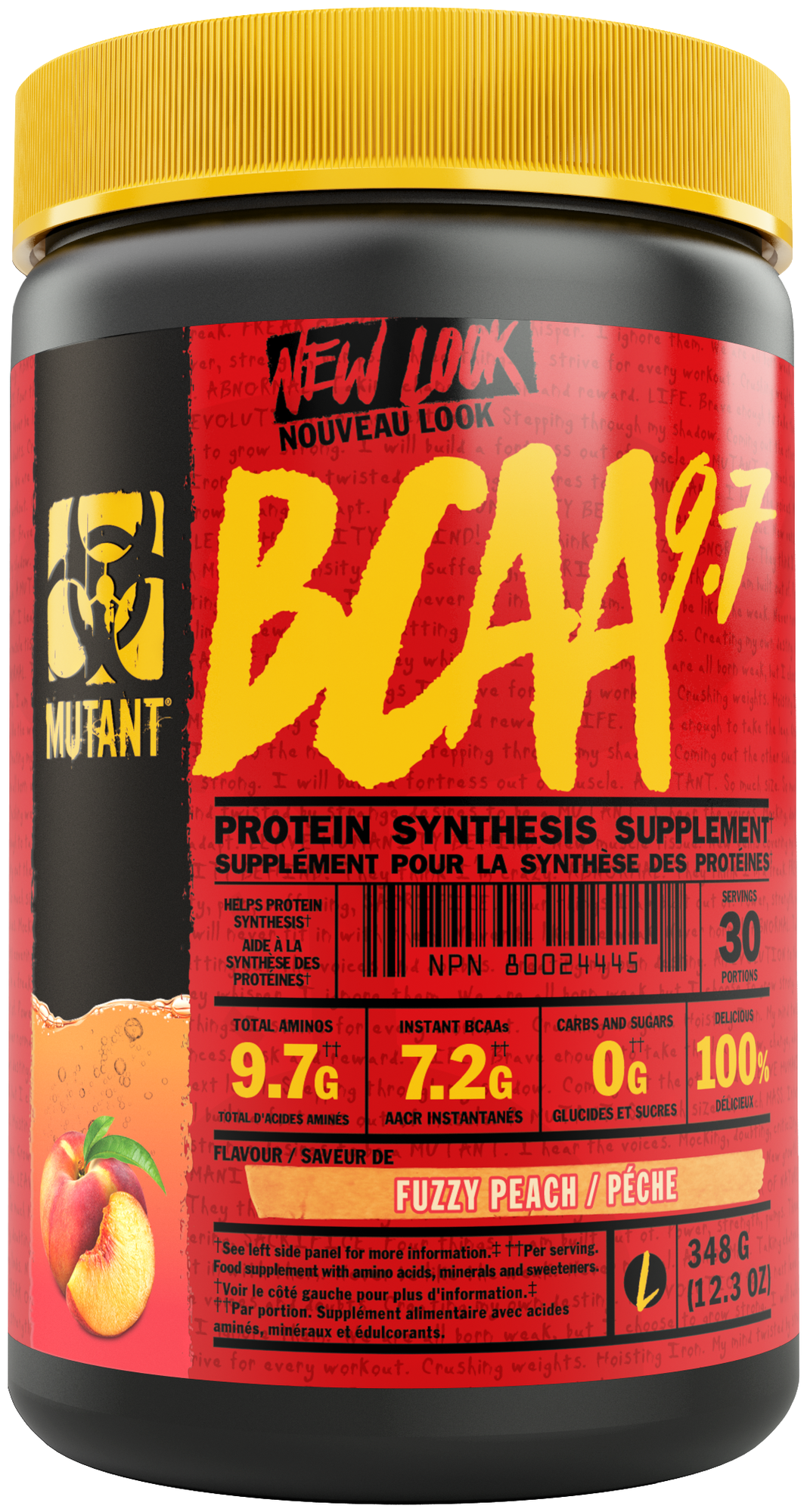 Аминокислоты и BCAA для спорсменов Mutant BCAA 9.7 Fuzzy Peach 12,3 oz