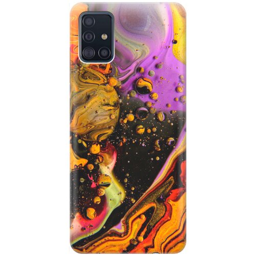 фото Силиконовый чехол на samsung galaxy a51 / самсунг а51 с принтом "разноцветные капли" gosso