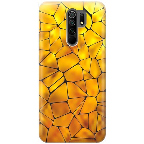 фото Силиконовый чехол на xiaomi redmi 9 / сяоми редми 9 с принтом "янтарный узор" re:pa