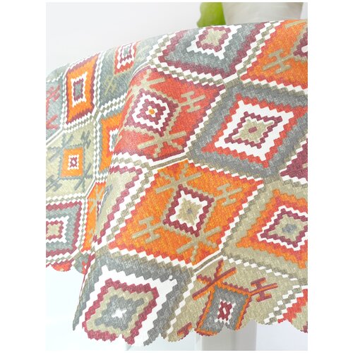 фото Тефлоновая скатерть mori позитано овал 180x140 красная