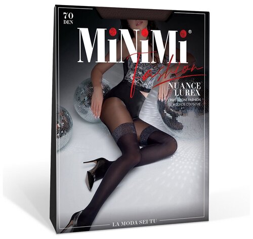 Колготки  MiNiMi Nuance Lurex, размер 2, черный