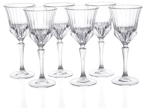 Набор бокалов RCR Adagio для вина, 280 мл, 6 шт., прозрачный