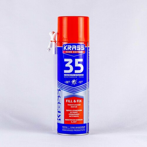 Пена KRASS Home Edition монтажная бытовая 35 всесезонная 05л Россия 428₽