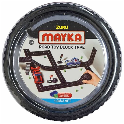 фото Гибкая лента-скотч zuru для кубиков лего "mayka" дорога 1,2м/3см / силиконовая лента для конструкторов lego, арт. 8324_s