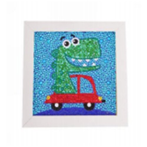 Алмазная мозаика для детского творчества Крокодил, 20Х20 см