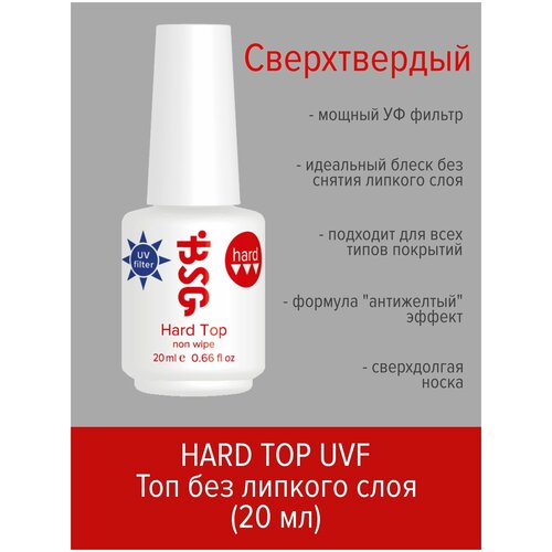 BSG Hard Top с усиленным УФ-фильтром. Жёсткий топ синего оттенка для белых цветов