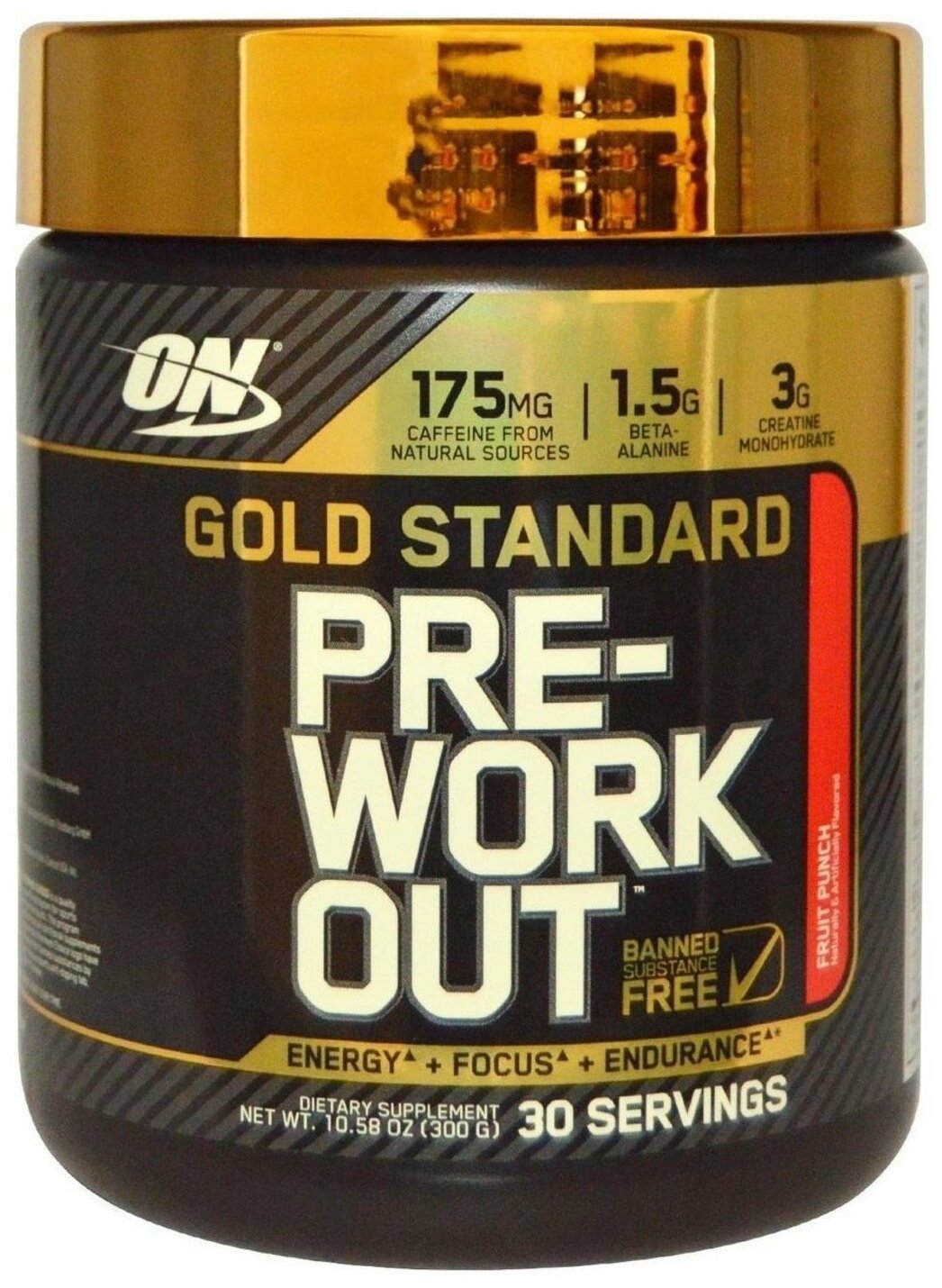 OPTIMUM NUTRITION Gold Standard Pre-Workout 30 порц (Fruit punch)