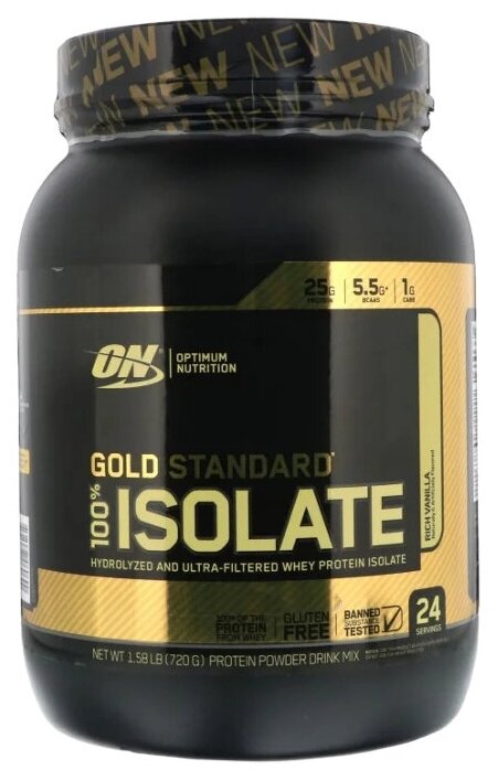 100% Isolate Gold Standard, 1320-1360 г, Rich Vanilla / Насыщенная Ваниль, 1320 г
