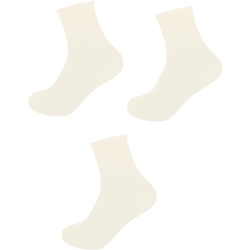Носки NAITIS, 3 пары, размер 23, белый носки женские без резинки от найтис не оставляют следов на ноге тёмно синие размер 23 35 37