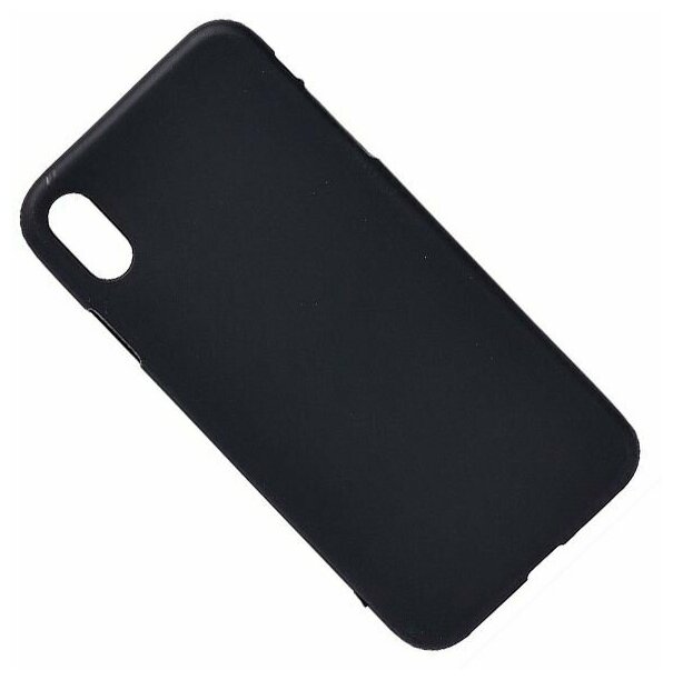 Чехол для iPhone Xs Max силиконовый матовый <черный>