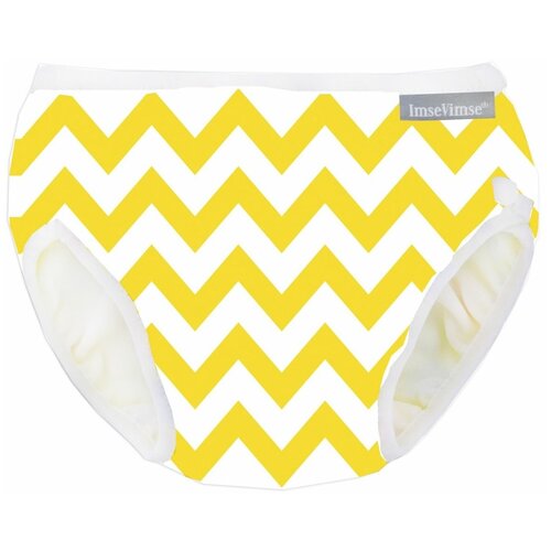 ImseVimse трусики Swim Diapers S (6-8 кг) 1 шт., zig zag, белый/желтый, male  - купить