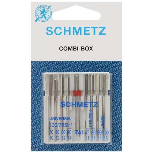 игла иглы schmetz combi box 130 705 h комбинированные серебристый 5 шт Игла/иглы Schmetz Combi Box 130/705 H комбинированные, серебристый, 9 шт.