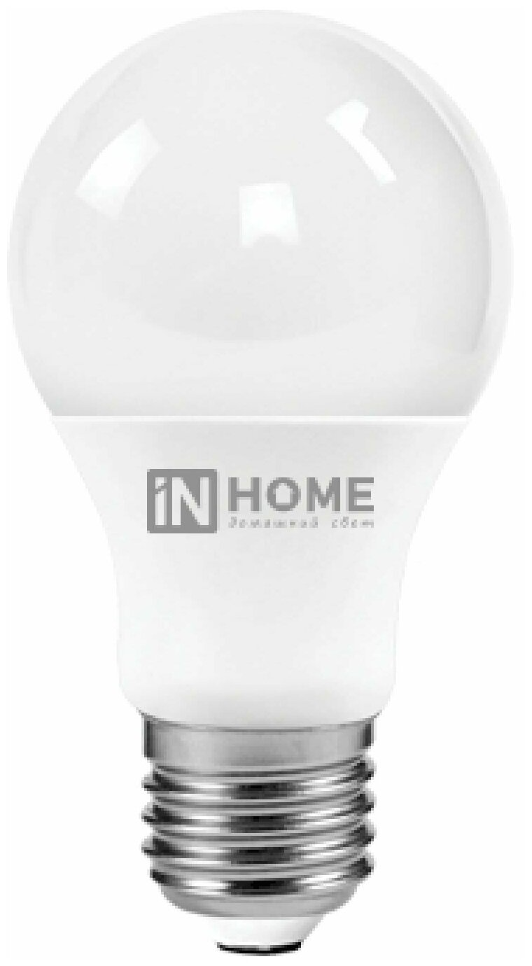 INhome Лампа светодиодная IN HOME LED-A60-VC, Е27, 10 Вт, 230 В, 6500 К, 950 Лм - фотография № 6