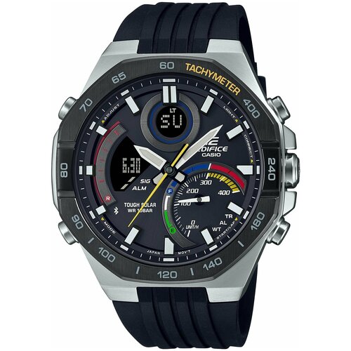 Наручные часы CASIO Edifice ECB-950MP-1A, черный, серебряный часы наручные мужские casio edifice ecb 950mp 1a японские оригинальные с гарантией