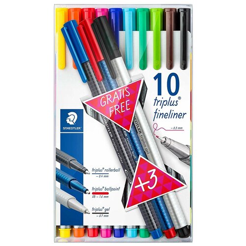 Staedtler набор капиллярных ручек Triplus Fineliner (334TB13), 13 шт.