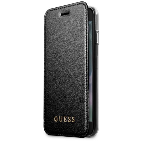 фото Чехол guess для iphone 7/8 iridescent booktype pu black