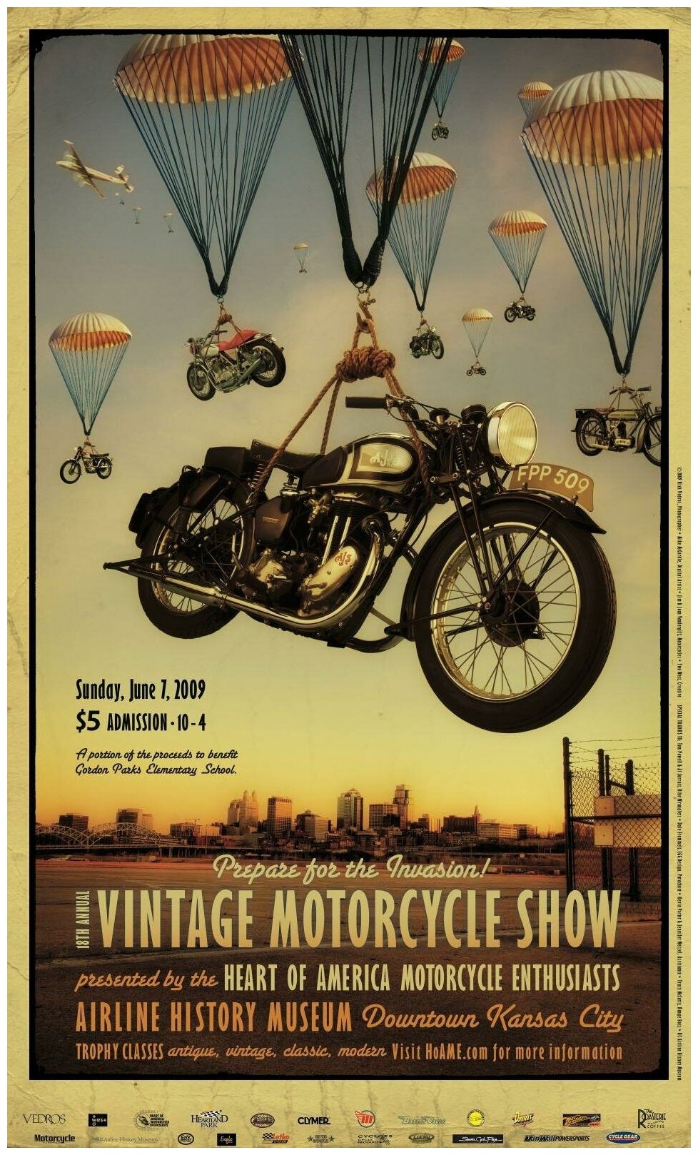 Постер / Плакат / Картина Мотоциклы - Выставка старинных мотоциклов 40х50 см в подарочном тубусе
