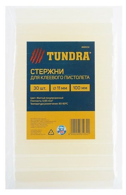 Клеевые стержни Tundra 11x100mm 30шт 4661032