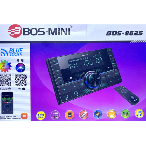 Автомагнитола+Bluetooth+USB+AUX+Радио Bos Mini 862S