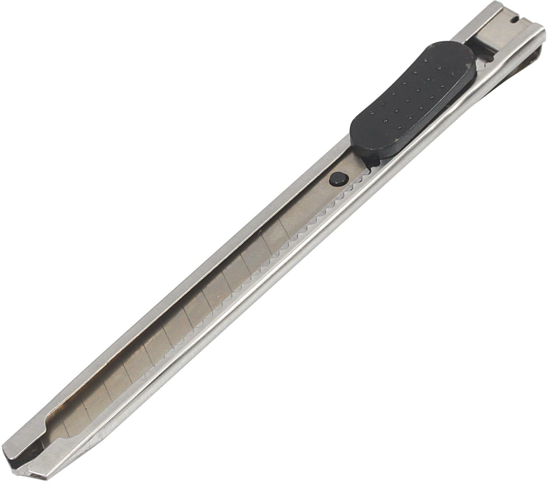 Нож с выдвижным сменным лезвием металл 9мм (ATAY002)AIRLINE ATAY002