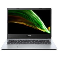 14" Ноутбук Acer Aspire 1 A11433-P7VD 1366x768, Intel Pentium Silver N6000 1.1 ГГц, RAM 8 ГБ, DDR4, SSD 128 ГБ, Intel UHD Graphics, без ОС, NX.A7VER.00A, серебристый