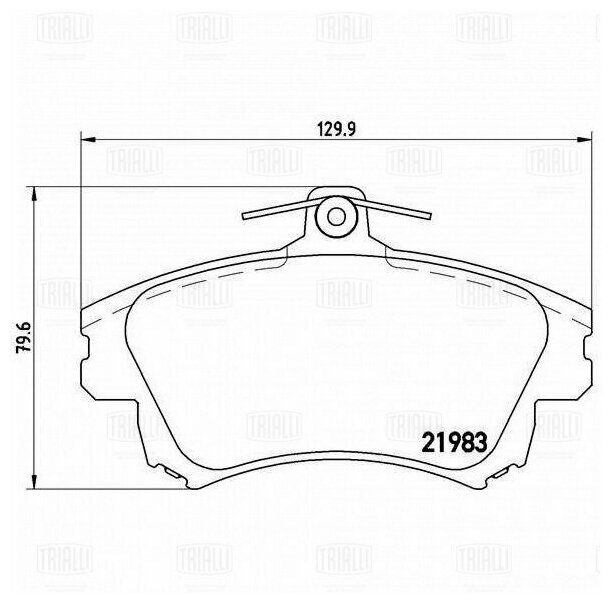 Колодки торм. для а/м Volvo S40 (95-)/V40 (95-) диск. перед. 130x80 (PF 4298), TRIALLI PF4298