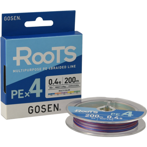 Шнур Gosen ROOTS PE X4 Multi Color 200м #0.6 GMR452006