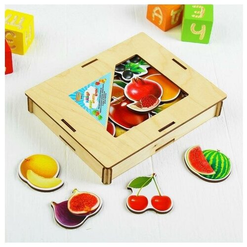 Обучающий набор Овощи, фрукты, ягоды пазлы для малышей woodland toys обучающий набор овощи фрукты ягоды